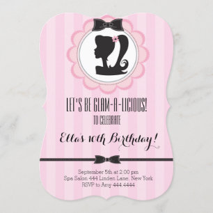Glam Spa Invitation de fête d'anniversaire
