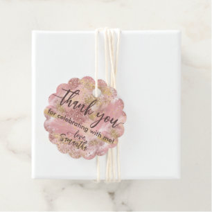 Glam Spa Party Faux Glitter Bedankt Favor Bedankjes Labels