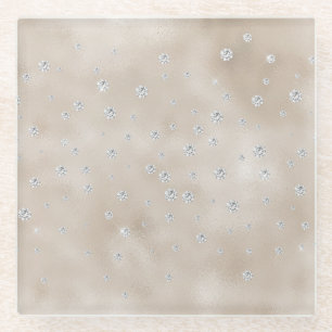 Glam sparkle-diamant glazen onderzetter