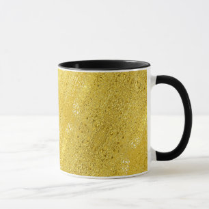 Glam sparkle en glans faux gouden patroon mok