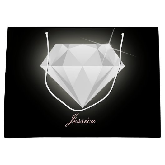 Glam Sparkle Solitaire Diamond Black Groot Cadeauzakje (Voorkant)