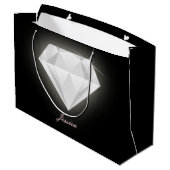 Glam Sparkle Solitaire Diamond Black Groot Cadeauzakje (Achterkant Gekanteld)