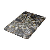 glam sparkles art deco zwarte goudneushoorn badmat (Gekanteld)