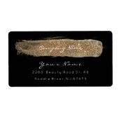 Glam Sparkly Glitter Black Bright Ivory Foxier Etiket (Voorkant)