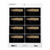 Glam Sparkly Glitter Black Bright Ivory Foxier Etiket (Full Sheet)