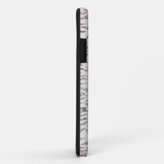 Glam Sparkly Pink Diamond Tiger Stripes Case-Mate iPhone Case (Achterkant/rechts)
