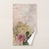 Glam Steampunk | Rose rose et or Rustique Floral (Serviette à main)