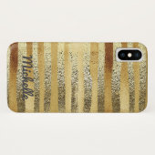 Glam Stijlvolle hand getekend goud gestreept geper Case-Mate iPhone Case (Achterkant (horizontaal))