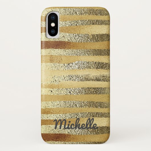 Glam Stijlvolle hand getekend goud gestreept geper Case-Mate iPhone Case (Achterkant)