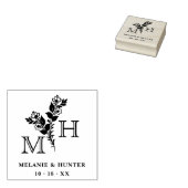 Glam Stylish Botanical Branches & Blooms Wedding Rubberstempel (Gestempeld)