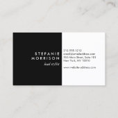 Glam Stylist Script Texte Or/Noir Carte de visite (Dos)