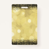 Glam Sweet 16, zwart en geel Badge (Achterkant)