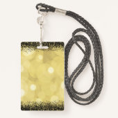 Glam Sweet 16, zwart en geel Badge (Achterkant met draagriem)