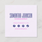 Glam tendance Abstrait élégant violet carte de réd (Dos)