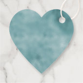 Glam Turquoise Blauwgroen Blue Glitter Bedankjes Labels (Achterkant)