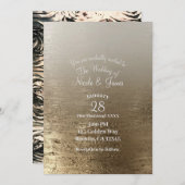 Glam vergulde gouden Rozen Modern Elegance bruilof Kaart (Voorkant / Achterkant)