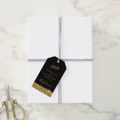 Glam voor goud en zwart cadeaulabel (Met Touw)