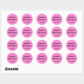 Glam Vrijgezellenfeest Hot Pink Glitter Sparkles Ronde Sticker (Vel)