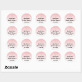 Glam Vrijgezellenfeest Roze roze roze goudglitters Ronde Sticker (Vel)