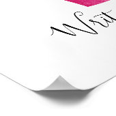 Glam Vrouwelijk Silhouet Inspirerend Poster (Hoek)