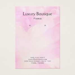 Glam watercolor pink Jewelry Earring Display Visitekaartje