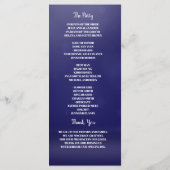 Glam White Fairy Blue Wedding Programme (Dos)