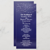 Glam White Fairy Blue Wedding Programme (Devant / Derrière)