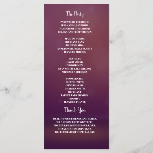 Glam White Fairy Light Purple rose rose Programme  (Dos)
