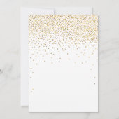 Glam White & Gold Holiday Party Kaart (Achterkant)