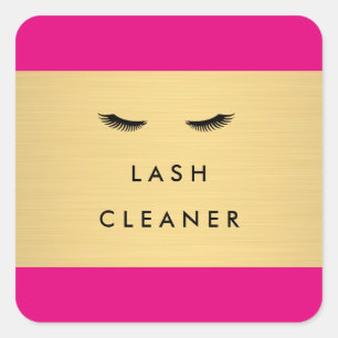 Glam Wimpers Roze en Gouden Lash Cleaner Stickers