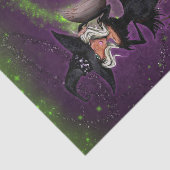 Glam Witch Halloween Monogram Initiaal Tissuepapier (Detail)