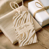 Glam Zebra Stripes Safari Bedankt Gold ID1151 Cadeaulabel