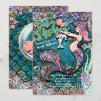 Glam Zeemeermin Gouden Glitter Jongens Baby Borrel