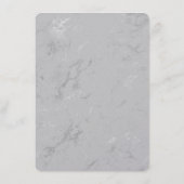 Glam Zilver Marmer Diamant Kroonluchter Bruiloft M Menu (Achterkant)