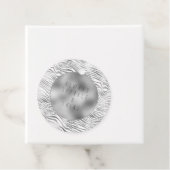 Glam Zilveren Zebra Print Bedankjes Labels (In situ)