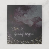 Glam zwart faux goud glitter plaats kaarten (Buitenkant ongevouwen)