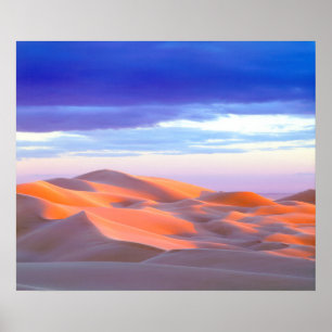 Glamis Sand Dunes tegen zonsondergang Poster