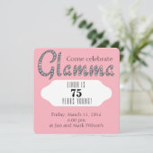 Glamma bling aangepaste uitnodiging (Staand voorkant)
