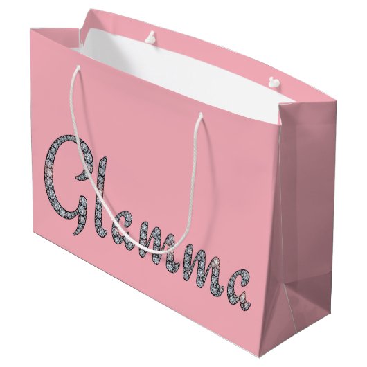 Glamma bling gift large cadeauzakje (Achterkant Gekanteld)