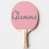 Glamma bling ping pong paddle tafeltennisbatje (Voorkant)