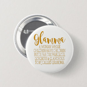 Glamma - Fabulous Grandma Ronde Button 5,7 Cm