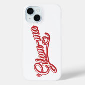 Glamma rood/wit op wit Case-Mate iPhone case (Achterkant)