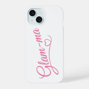 Glamma roze op wit iPhone 15 hoesje