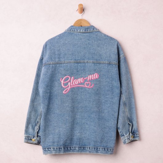 Glamma roze/wit Denim Jasje Jacket (Hangar)