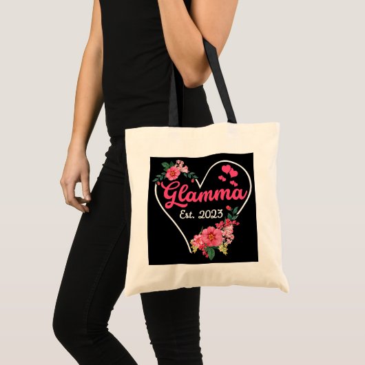 Glamma tot Goma 2023 Zwangerschap Aankondiging Tote Bag (Voorkant (product))