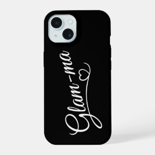 Glamma wit op zwart iPhone 15 hoesje