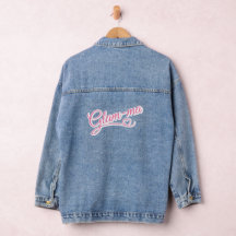 Glamma wit/roze denim jas