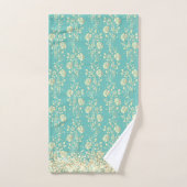 Glamme à la gloire dorée florale (Serviette à main)
