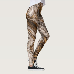 glamor 005 leggings de couleur brun liquide