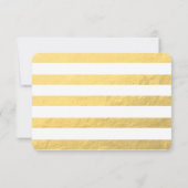 Glamor à huile d'or | Carte RSVP de mariage modern (Dos)